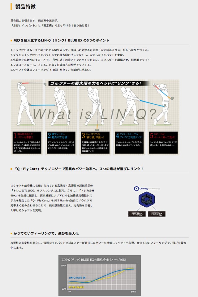 UST マミヤ LINQ リンク EX ブルー ２本セット