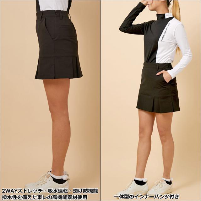 アウトレット】JUN＆ROPE レディース タック フレア スカート インナー