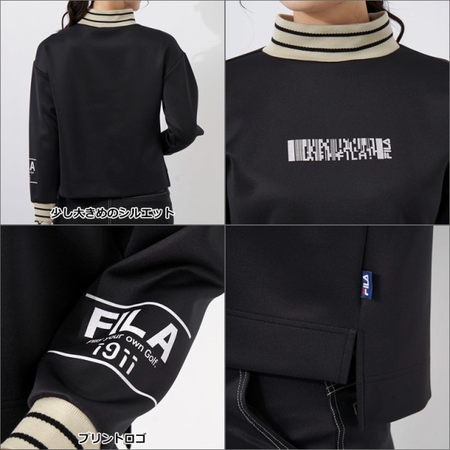 SALE特価】 フィラゴルフ レディース モックネック 長袖 プル