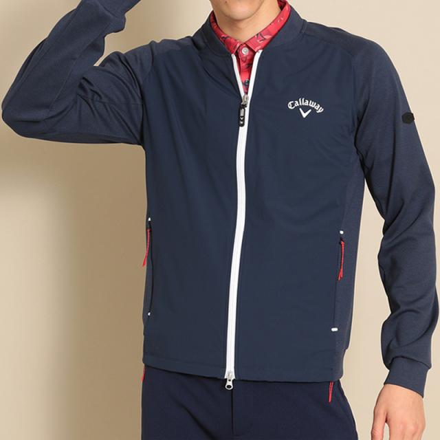 キャロウェイ メンズ 8wayストレッチ 長袖ジャケット 抗菌 フルジップ
