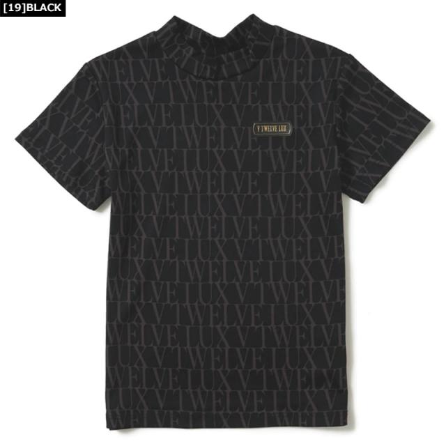 V12 ゴルフ レディース 半袖 モックネック シャツ LX ALL LETTER MOCK