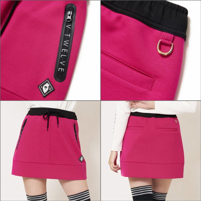V12 ゴルフレディース スカート スウェットBOX LOGO SKIRT