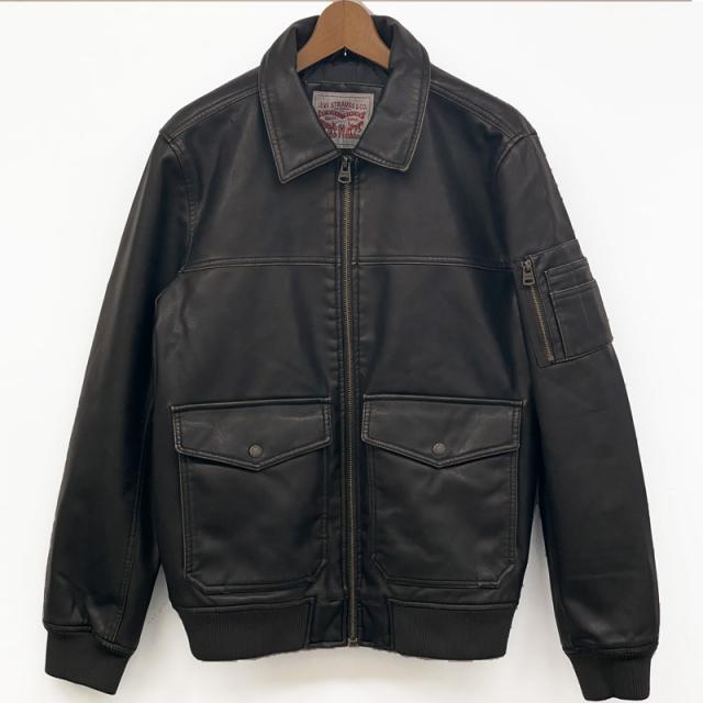 Levi's レザー ジャケット ブラウン Levi's リーバイス レザー ボンバージャケット ブラウン メンズ