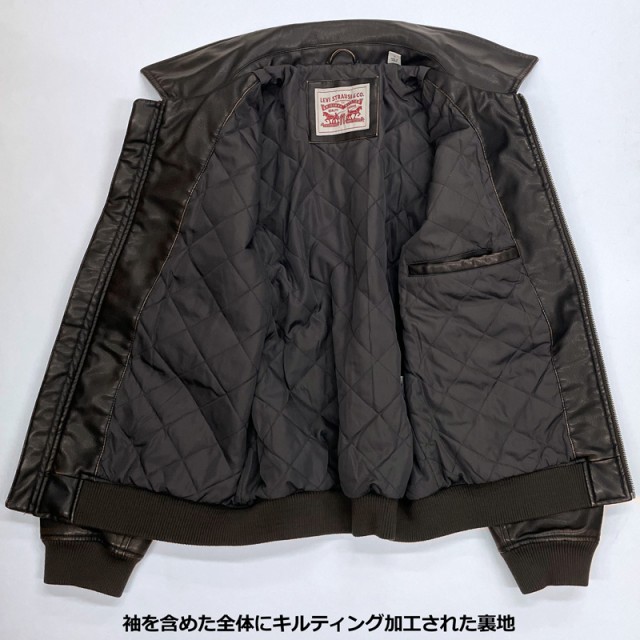 Levisリーバイス フェイクレザージャケット ダークブラウン