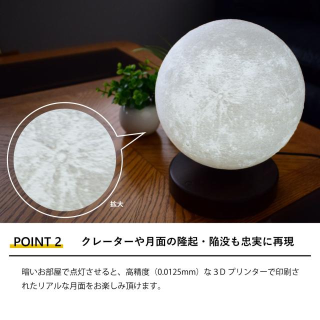 クレーターや月面の隆起・陥没も忠実に再現