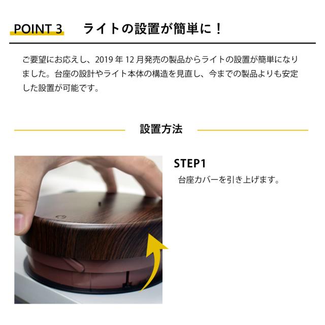 ライトの設置が簡単になりました