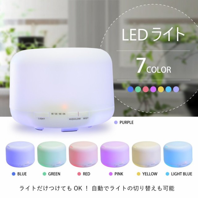 LEDライトは7色あり、明るさは2段階変化。ライトのみの点灯もOK