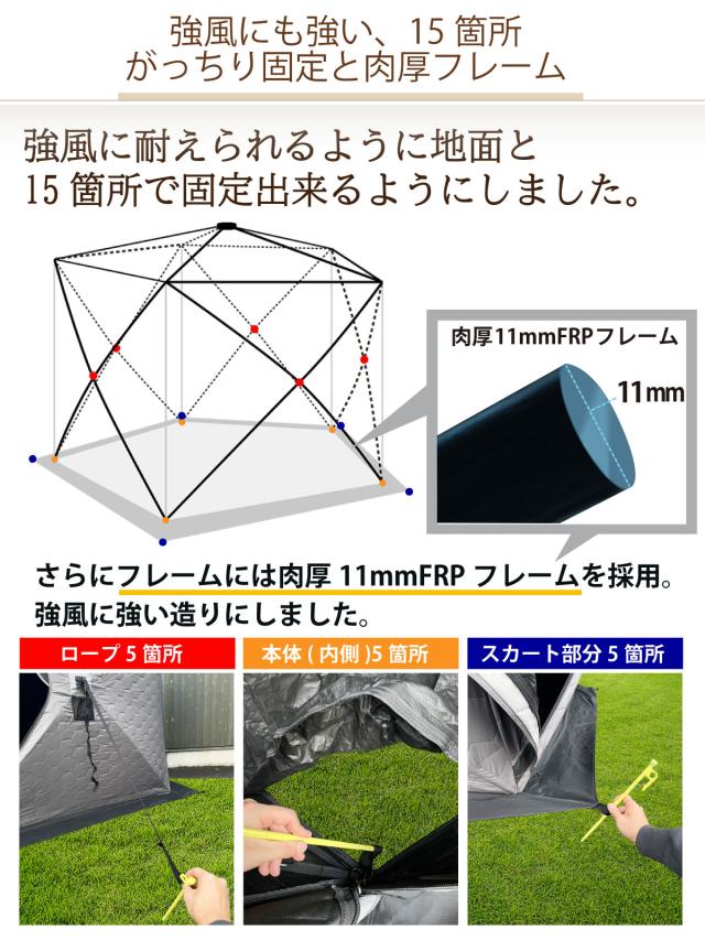 サウナテント 本体 大型 3.0×2.8m フルセット 7人用 工具必要なし 五角形 テント サウナ 薪ストーブ対応 キャンプ アウトドア 家庭用サウナ 移動式 折りたたみ 簡単設営 ベランダ 収納袋 ペグ ロープ