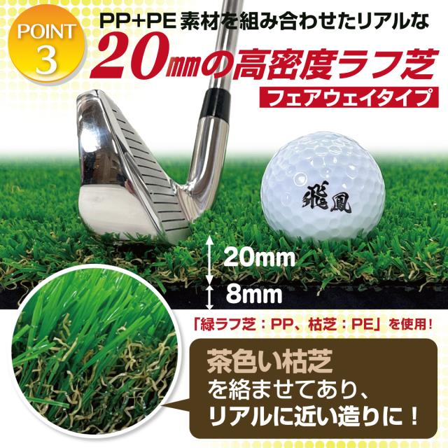 20mmの高密度人工ラフ芝