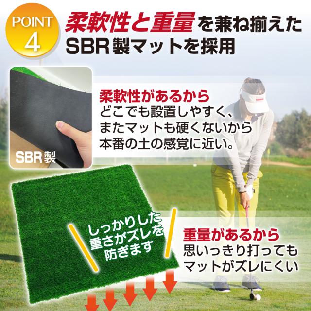 柔軟性と重量を兼ね備えたSBR製のマット