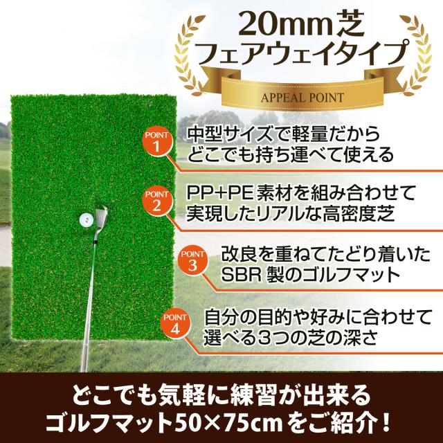 フェアウェイに近い20mmの短芝タイプ