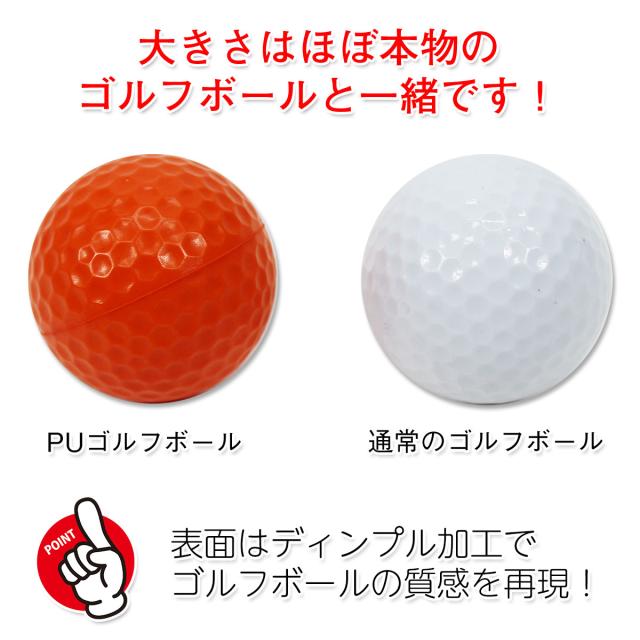 本物のゴルフボールとほぼ同じ大きさ