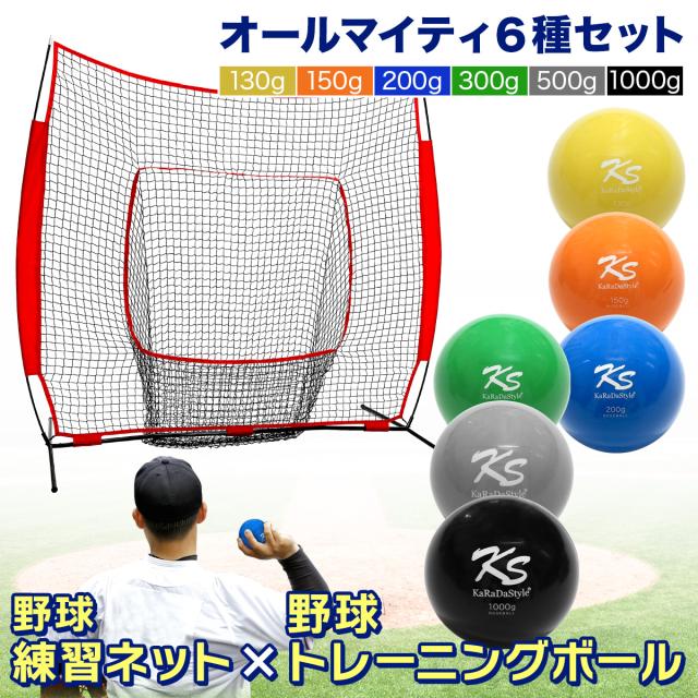 野球ネットと野球トレーニングボールのセット商品