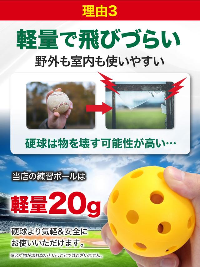 野球 練習用 ボール 穴あきボール TPE素材 24個セット