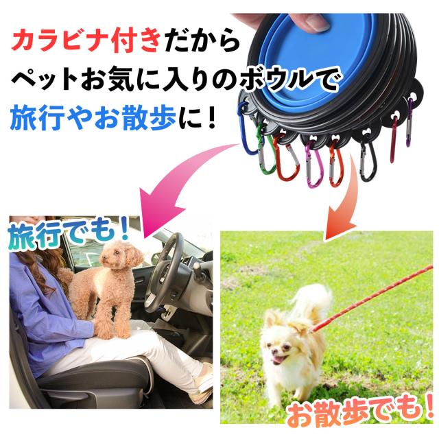 カラビナ付きなので簡単に持ち運びできます