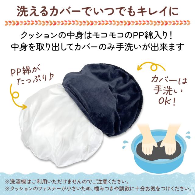 カバーは手洗いすることができます