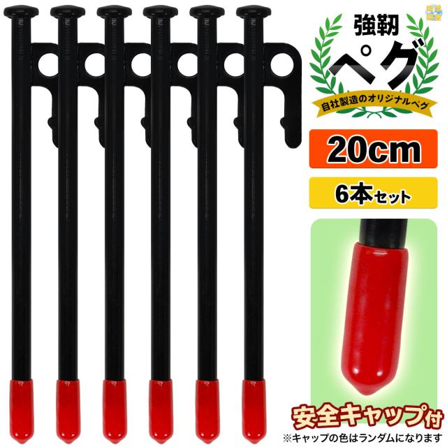 スチールペグ20cm6本セット