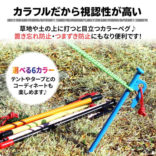 視認性の高いカラフルなペグ