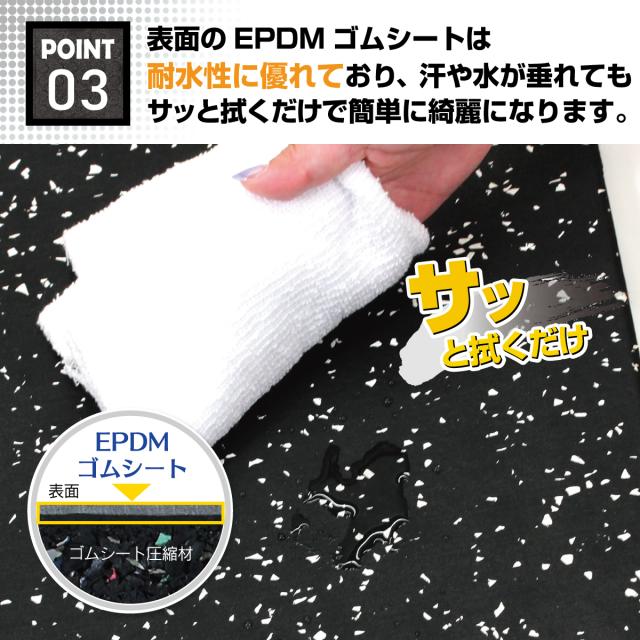 表面は耐水性があるので、汗や水が垂れても拭くだけでOk