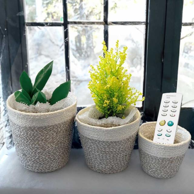 鉢カバージュートおしゃれ床置き飾る