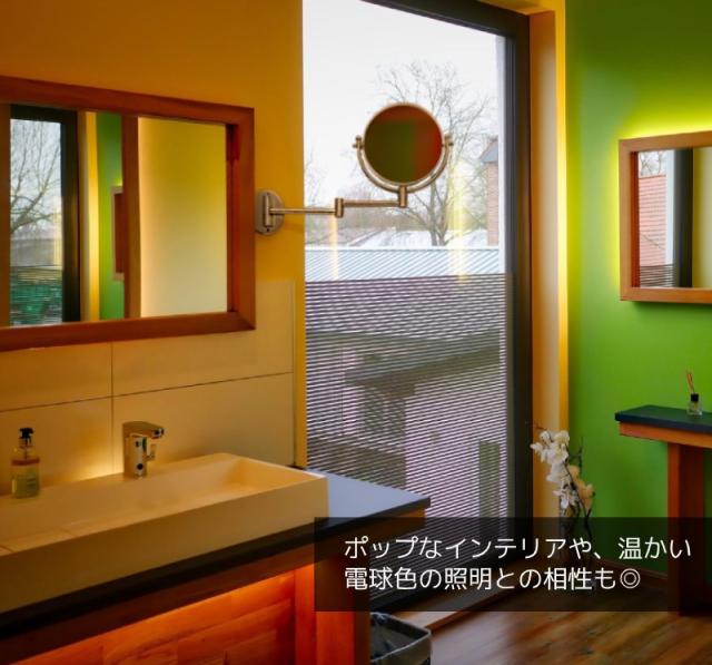 等倍・3倍 拡大鏡 折りたたみミラー 施工例