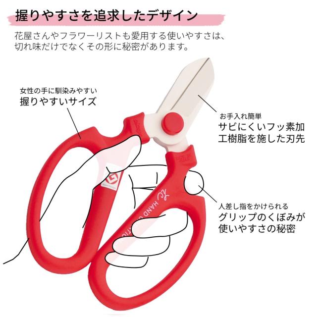 使いやすい園芸はさみ左きき特徴違い