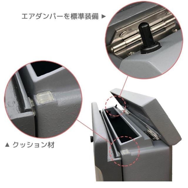 エアダンパーにより、フタはゆっくり閉まります