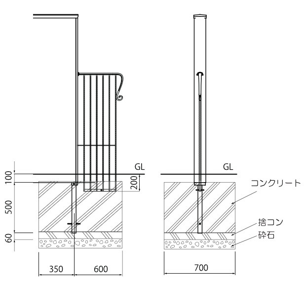 フェンスの施工方法