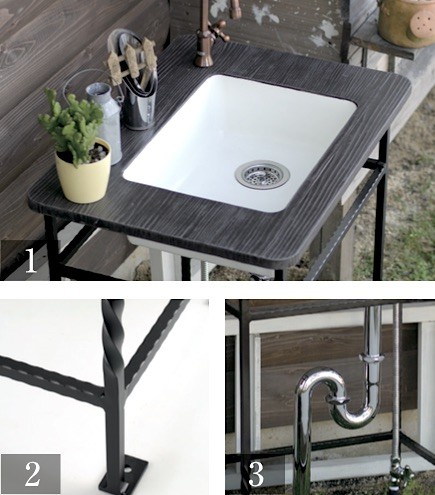 ガーデンシンク・ロココの細部