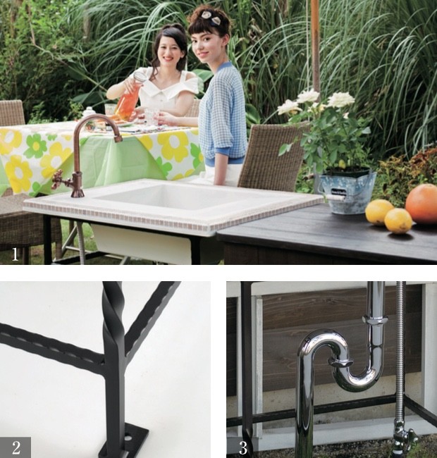 ガーデンシンク・ロココの細部