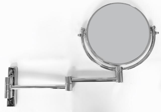 5倍拡大鏡折りたたみミラー・クロームシルバー