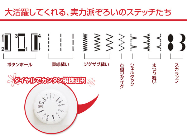 多彩なステッチ