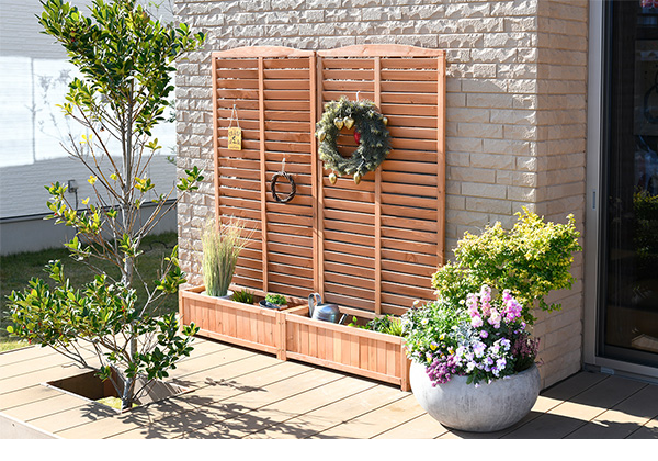 プランター付きラティス 2個セット 高さ150cm ボーダータイプ