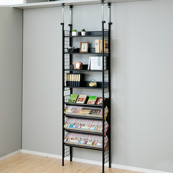 突っ張りラック 幅63 奥行25 高さ209-282cm 突っ張り棚 突っ張り