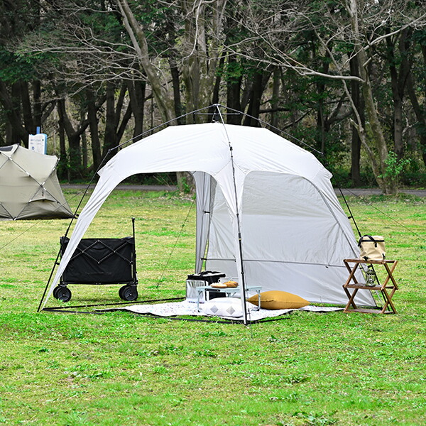 ワンタッチタープ 2.5m フラップ付き  KOT-250(GY)  サイドシート タープテント テント ファミリー イベント アウトドア レジャー 運動会 簡単設営   山善 YAMAZEN キャンパーズコレクション   【送料無料】