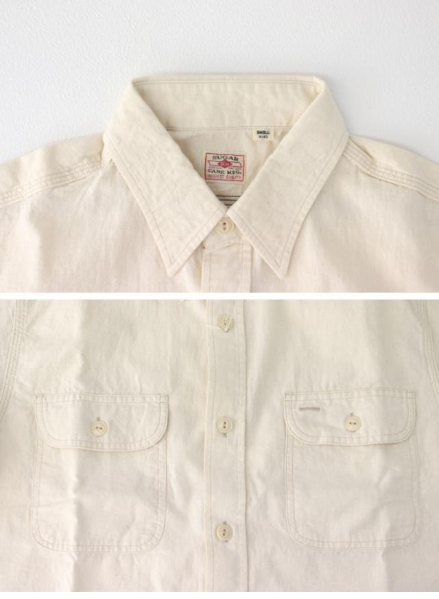 シュガーケーン SUGAR CANE ホワイトシャンブレーワークシャツ SC37942