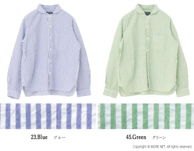 SALE セール/ダナファヌル Dana Faneuil バリエーションピッチサッカーシャツ D-6125117 トップス ストライプ 長袖 日本製 レディース 2025春夏 /返品・交換不可 DANA FANEUIL ダナファヌル Dana Faneuil バリエーションピッチ
