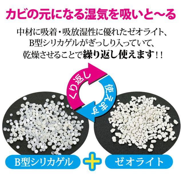 繰り返し使える 除湿剤 乾燥剤 シリカゲル 衣類 クローゼット 靴箱 結露対策 湿気取り 消臭剤 脱臭 防カビ 328440