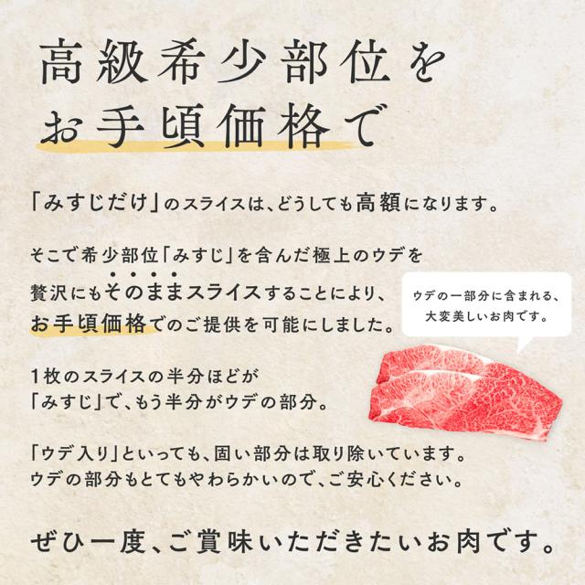 黒毛和牛A5等級
うでみすじ