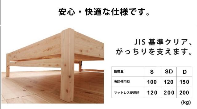 ひのきすのこベッド