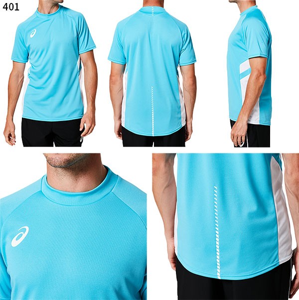 952円 ショップ アシックス メンズ Tシャツ 半袖 丸首 ゲームシャツ トレーニング 2101A038 asics