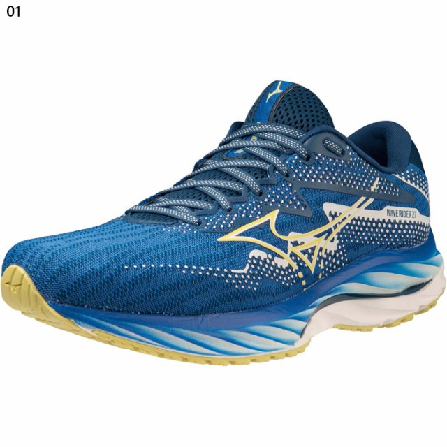 美品 MIZUNO WAVE RIDER 27 黄色 メンズ 25cm