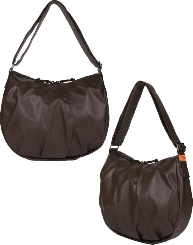 ユニバーサルオーバーオール メンズ レディース ECO レザーホーボーショルダー L ショルダーバッグ 肩掛け 鞄 ブラック 黒 ブラウン シルバー 茶色 送料無料 UNIVERSAL OVERALL UVO-221 ユニバーサルオーバーオール メンズ レディース ECO レザーホーボー