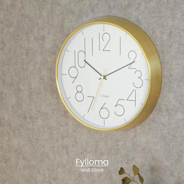 海外正規品 Cl 4058 Fylloma フィロマ 壁掛け時計 掛け時計 電波時計 電波 おしゃれ かわいい 北欧 ゴールド インテリア 壁時計 ウォールクロック シ 新発 Olsonesq Com