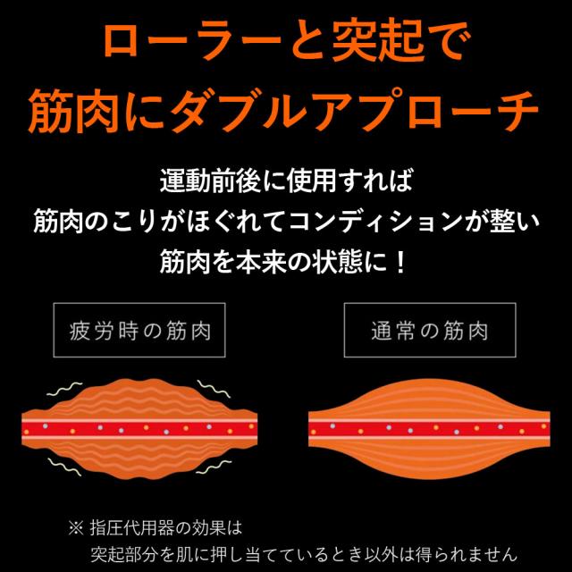 SIXPAD コンディショニングローラーはローラーと突起で筋肉にダブルアプローチ