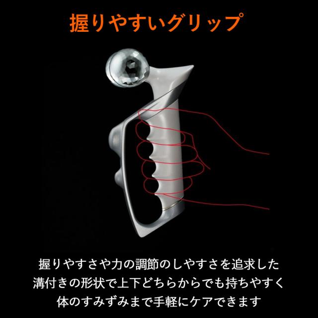 SIXPAD コンディショニングローラー(Conditioning Roller)SR-AA-02Aは握りやすいグリップで持ちやすく体の隅々まで手軽にケア