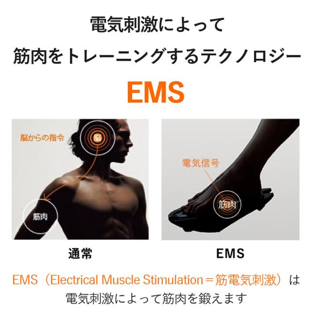 SIXPAD Foot Fit Liteの電気刺激(筋電気刺激EMS)によって筋肉をトレーニングします