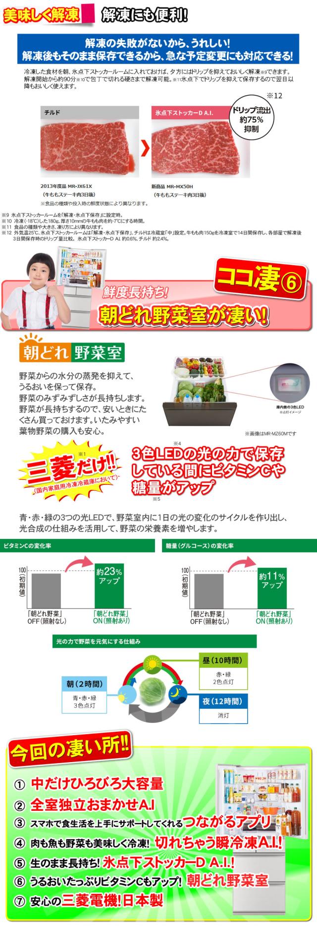 三菱冷蔵庫MR-WZ50K-W機能06