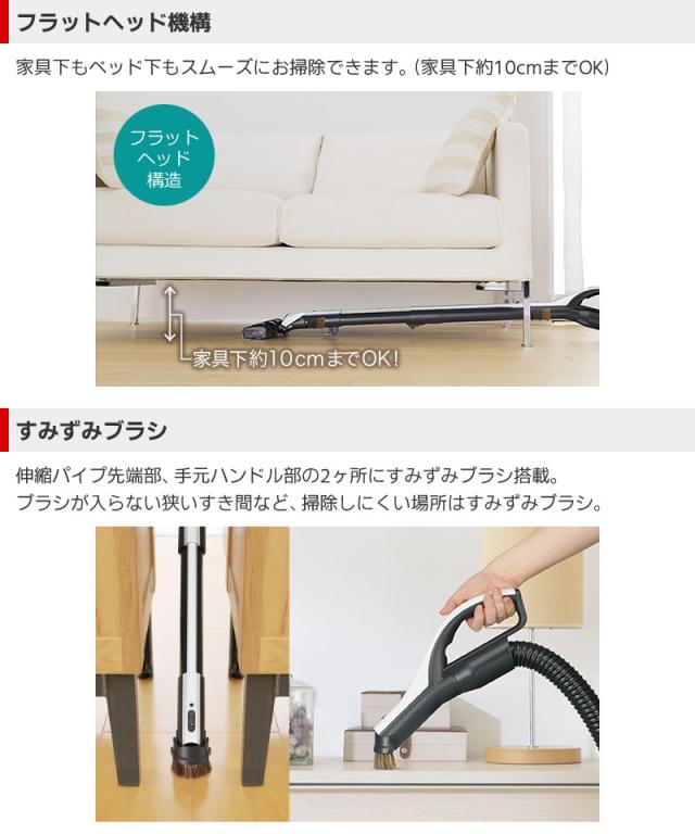 フラットヘッド機構、すみずみブラシ