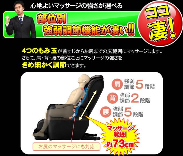 MTR-H510は部位別強弱機能がすごい